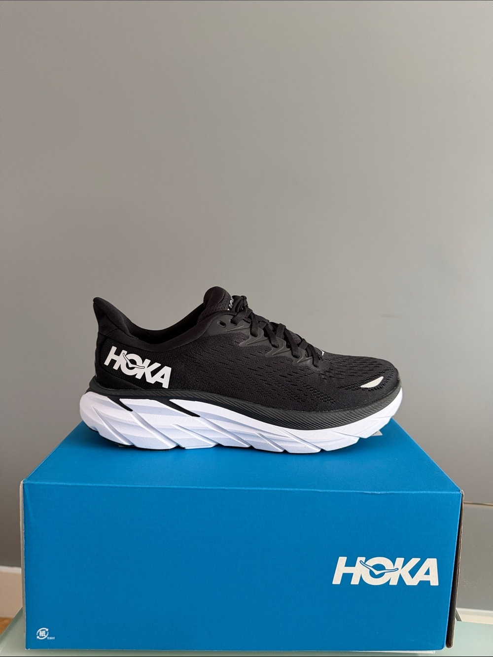 Hoka Women's Black and White Running Trainer